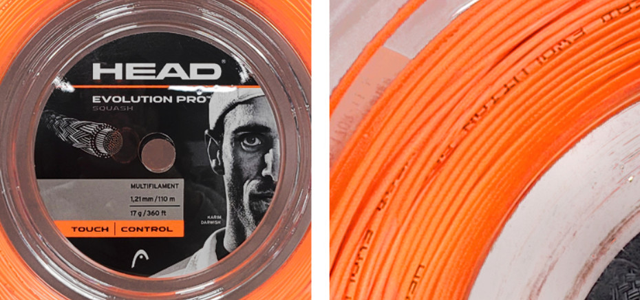HEAD Evolution Pro 1.21mm 17G 110m 360ft Squash String Racket Racquet String NWT