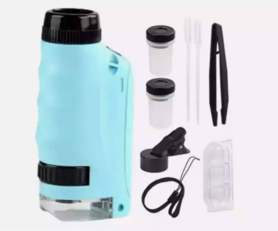 Mini Microscope for Kids, Portable Microscope, LED Lighting Small Handheld*&