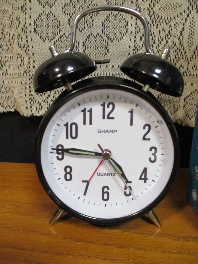 Twin Bell Loud Alarm Clock SPC843 Back Light Black Sharp