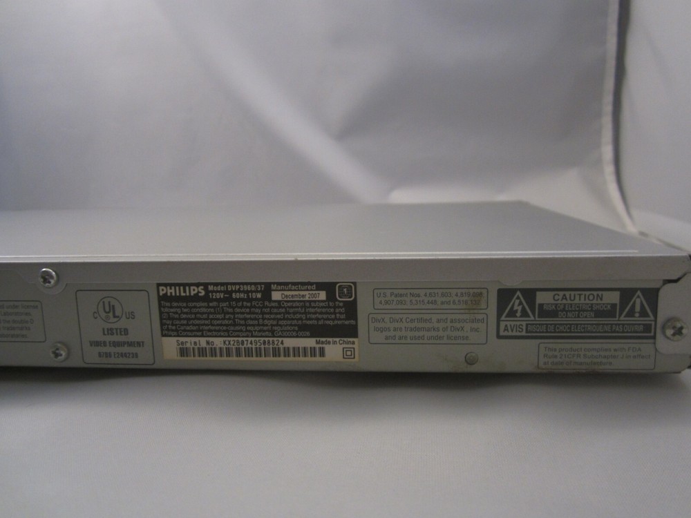Philips DVD Player DVP3960/37 AS-IS