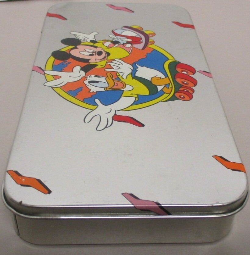 Mickey Mouse & Donald Duck Skateboard Tin, Excellent Condition!