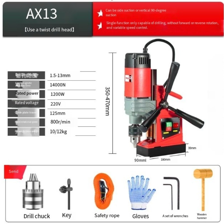 Adjustable - speed Bench Magnetic Drill: For Drilling, Core-extraction & Tapping