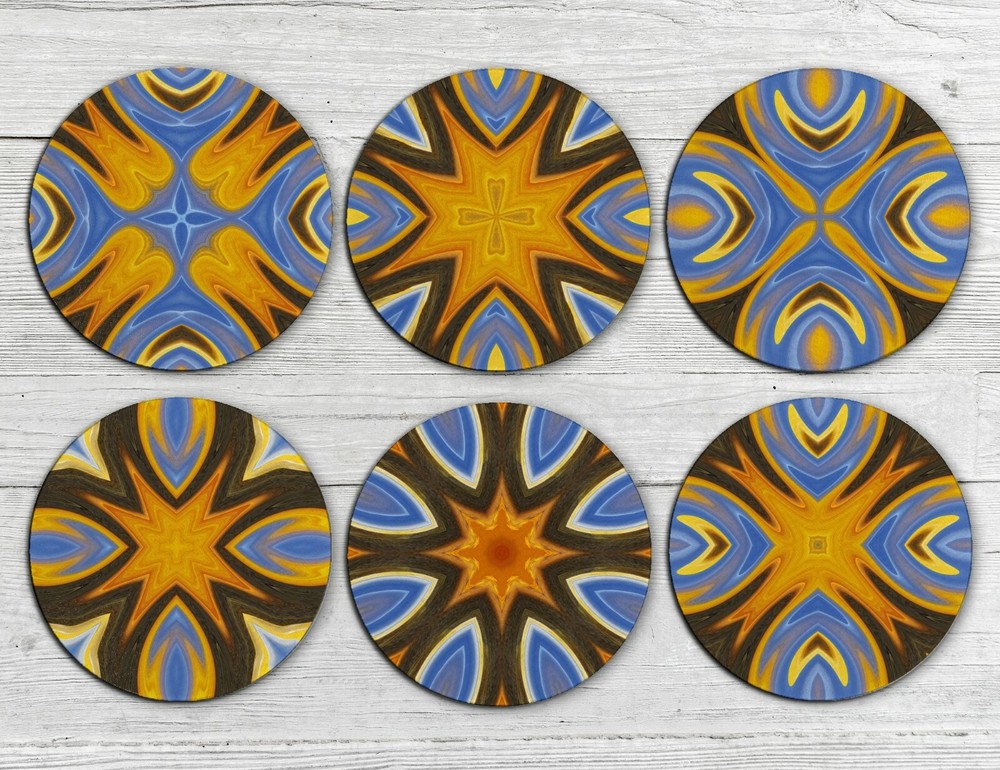 Mandala Tribal Drink Coasters x 6