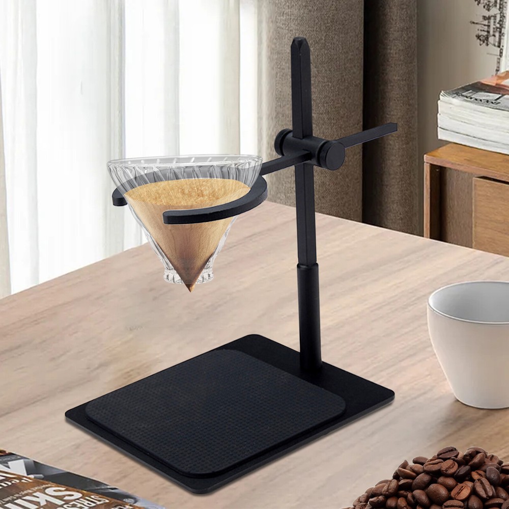 Adjustable Height Pour-Over Coffee Dripper Stand with Non-Slip Pad