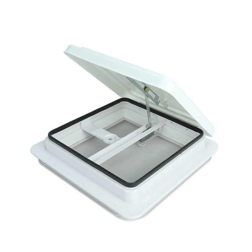 14" RV Roof Vent Kit White for Camper Trailer Universal Lid Interior Garnish