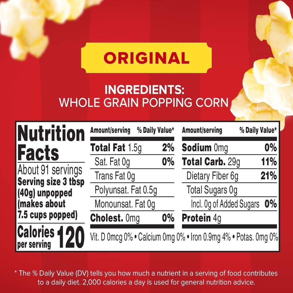 Gourmet Popcorn Kernels, Yellow, 8 lb.