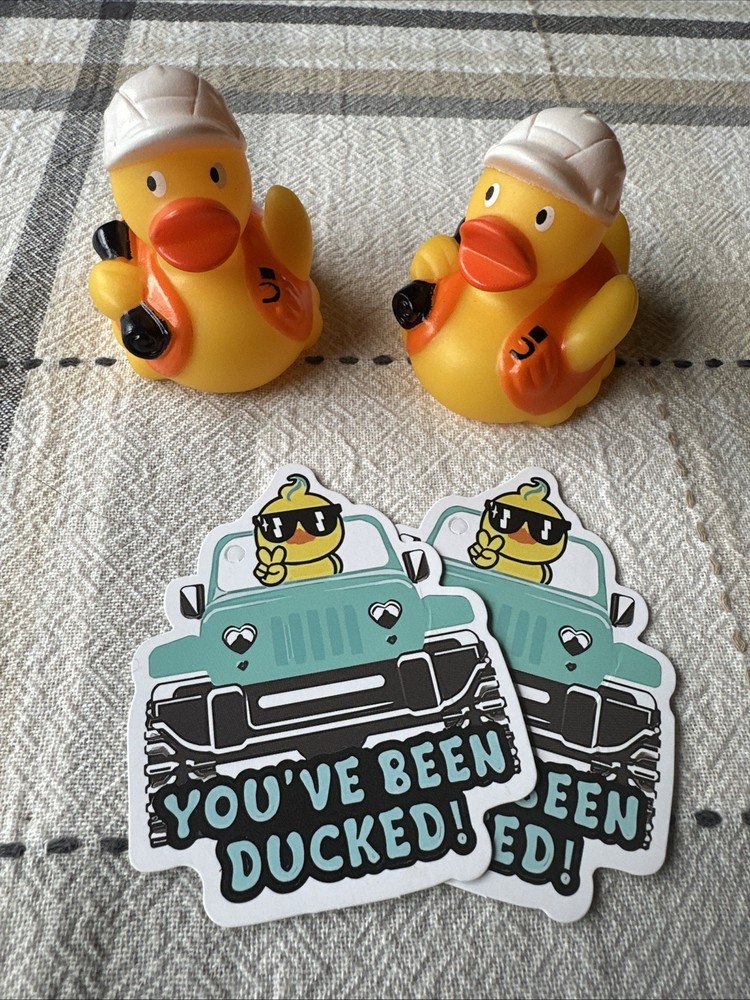 Rubber ducks construction workers 2 inch
