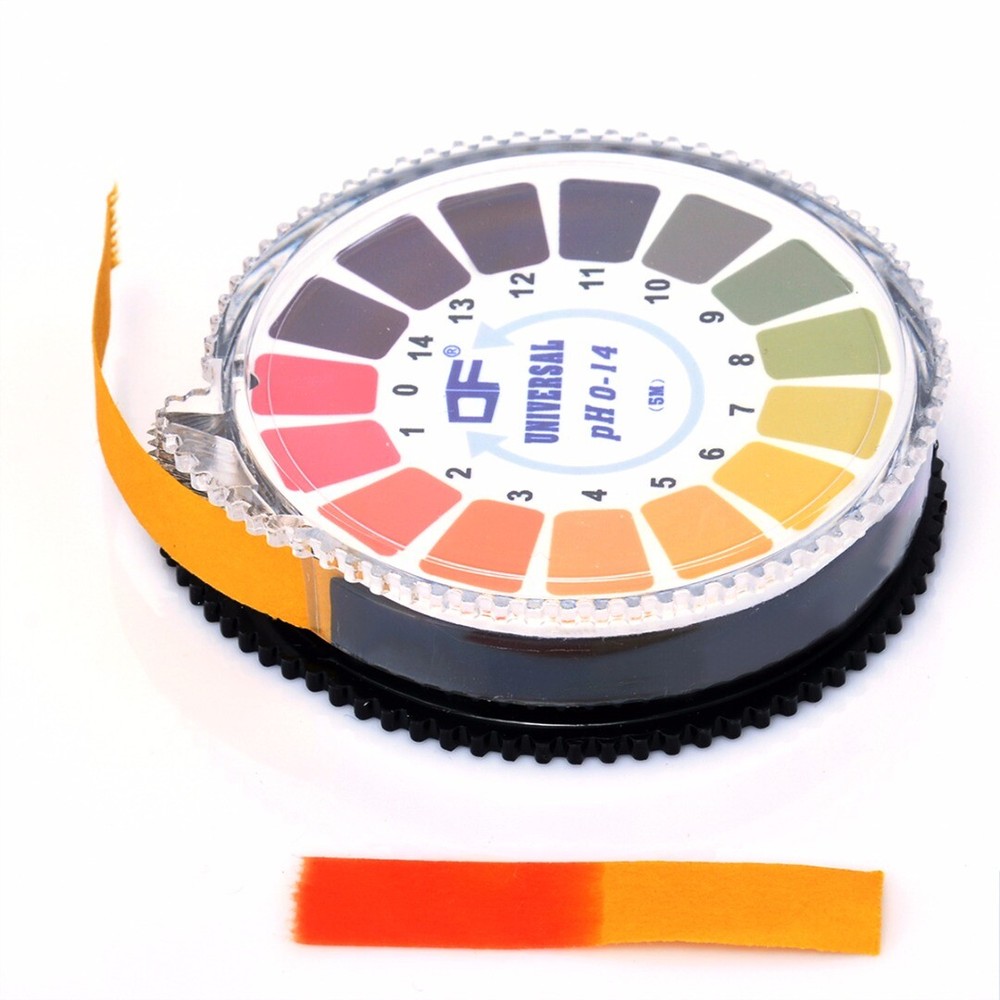 5M pH Test Paper Roll: Alkaline Acid Indicator Meter, 0-14 pH Range
