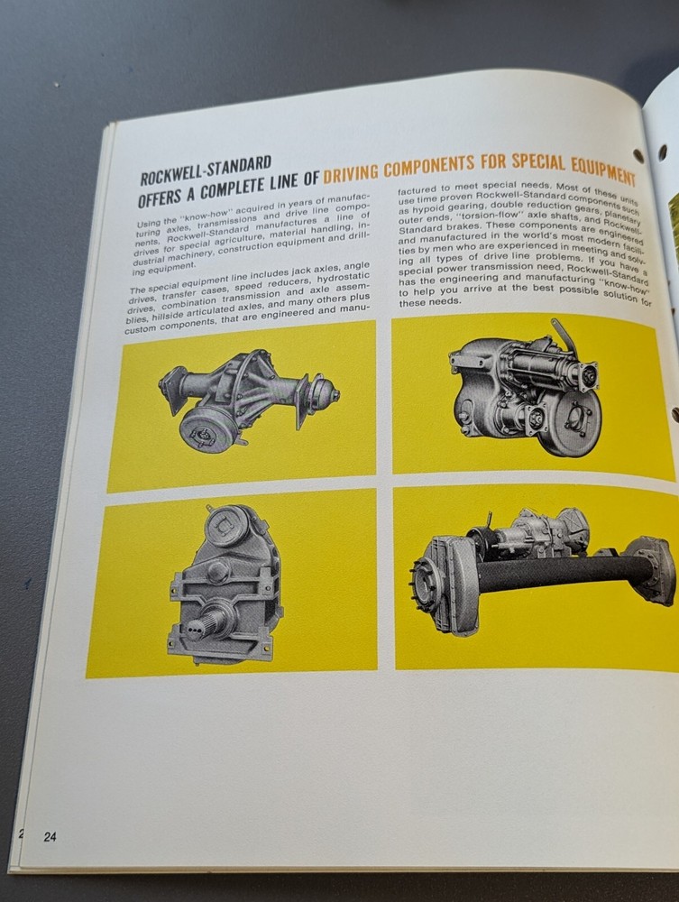 1968 ROCKWELL STANDARD Axles & Components BROCHURE