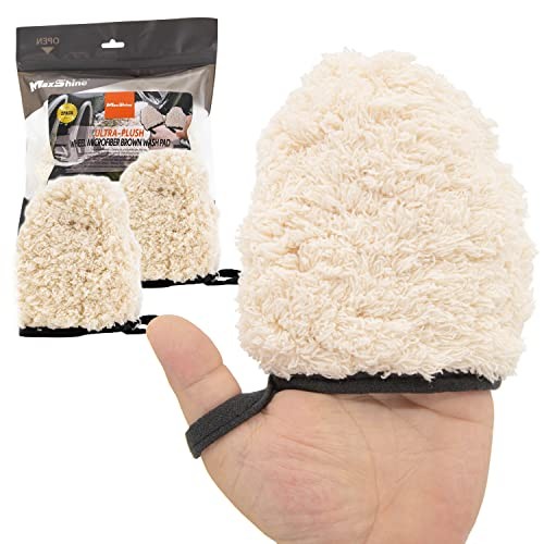 Universal-Pack Professional Microfiber Wash Mitts | Finger Wheel Mitt & 2