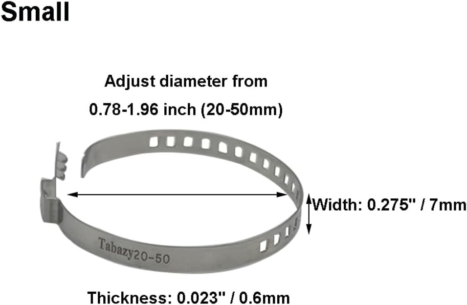 CV Boot Clamp Kit 100Pcs- Stainless Steel Universal Adjustable Axle Silver
