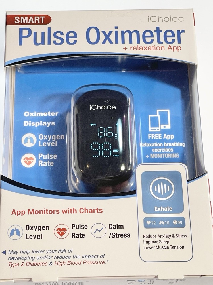 ICHOICE Pulse Oximeter + Relaxation Coach Bluetooth OX200
