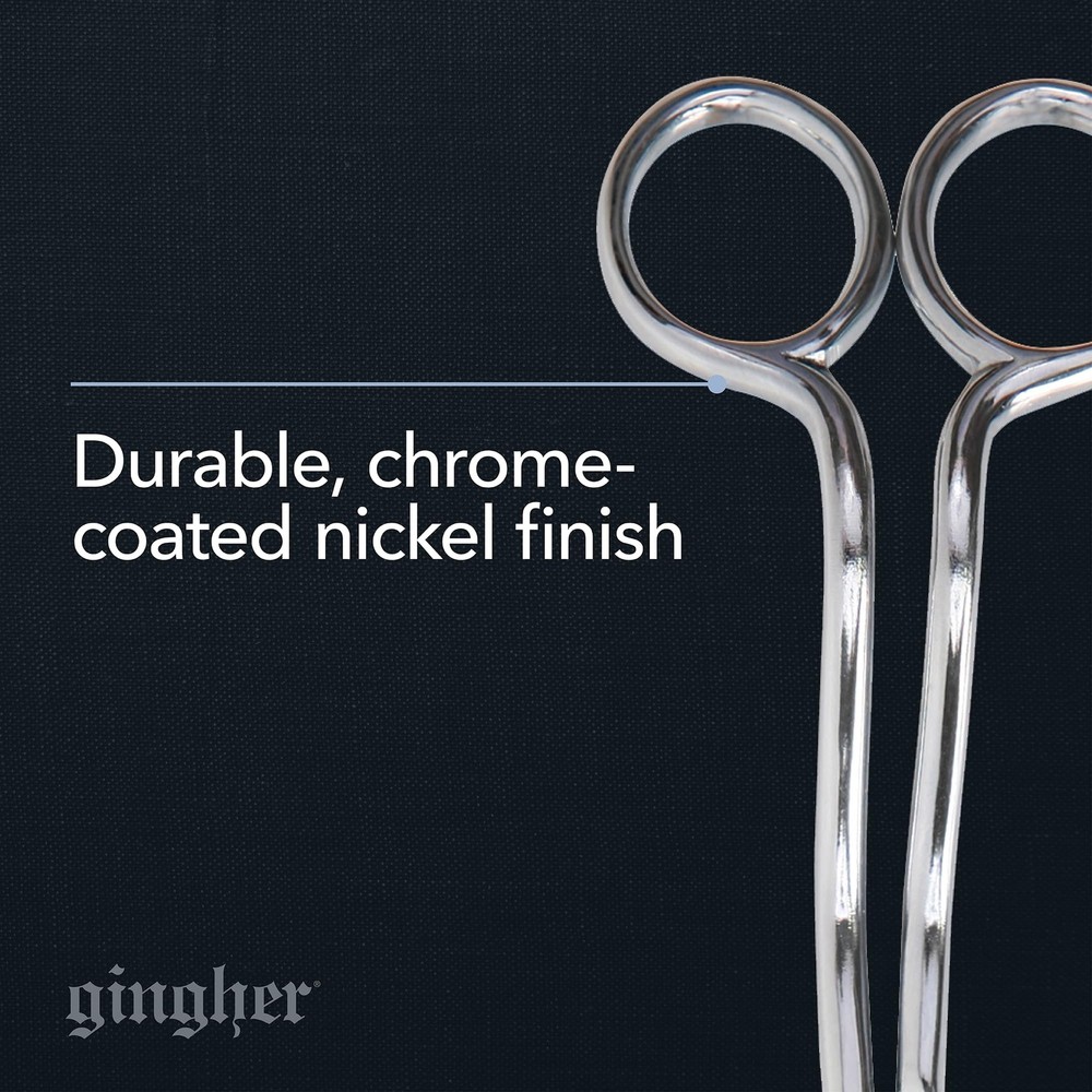 Gingher 6" Double-Curved Embroidery & Applique Scissors - Sharp, Smooth Cuts