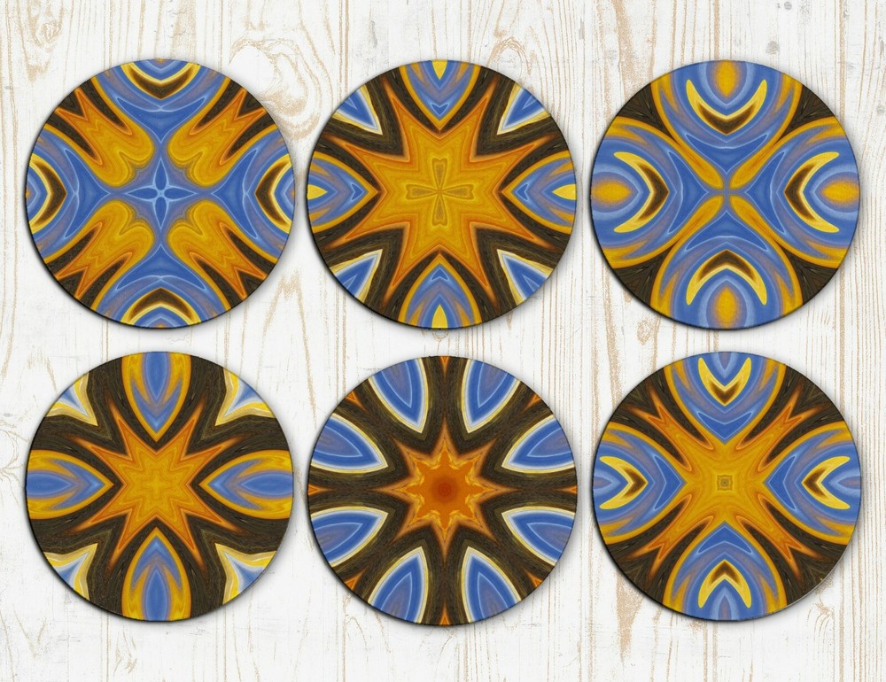 Mandala Tribal Drink Coasters x 6