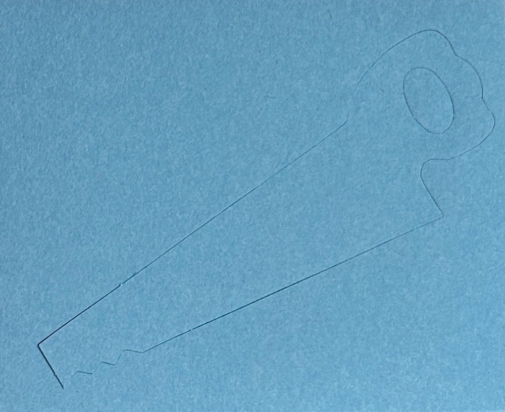 Creative Memories Die Cut  - Handsaw - Blue