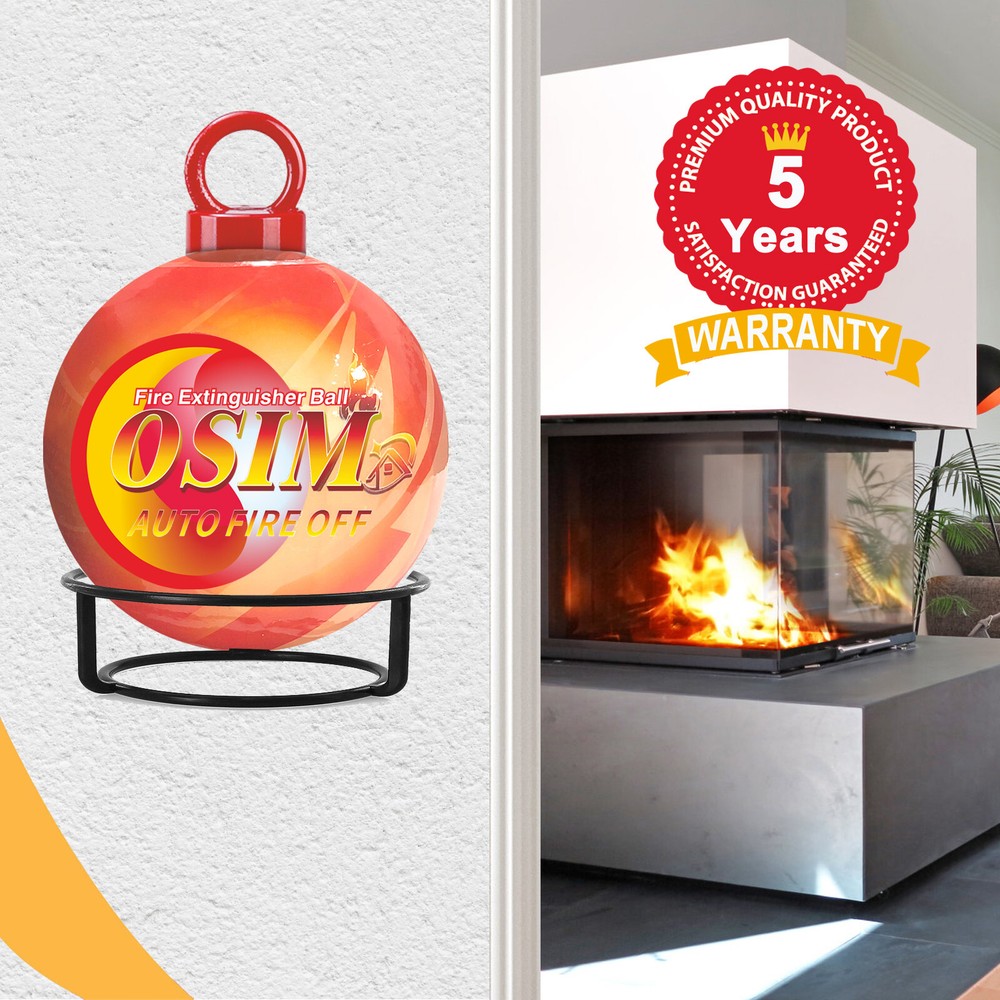 4 PACK Portable Automatic Fire Ball Extinguisher with Bracket and Hook Mount