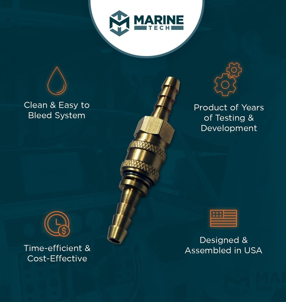 Marine Tech Tools Quick Disconnect Tool, Seastar Bleed 1/4 inch, Brass