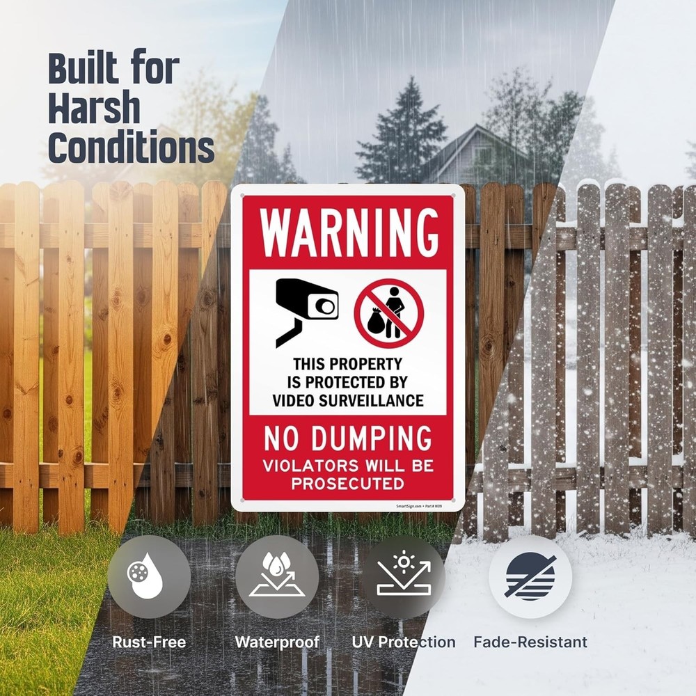 Warning This Property Is Protected By Video Surveillance Violators Prosecuted...