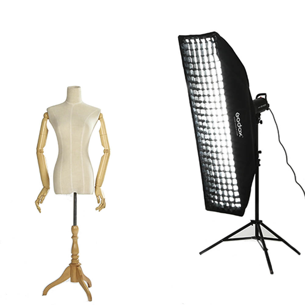 US 2*Godox 35x160cm Honeycomb Grid Softbox Bowens For Studio Strobe Flash Light