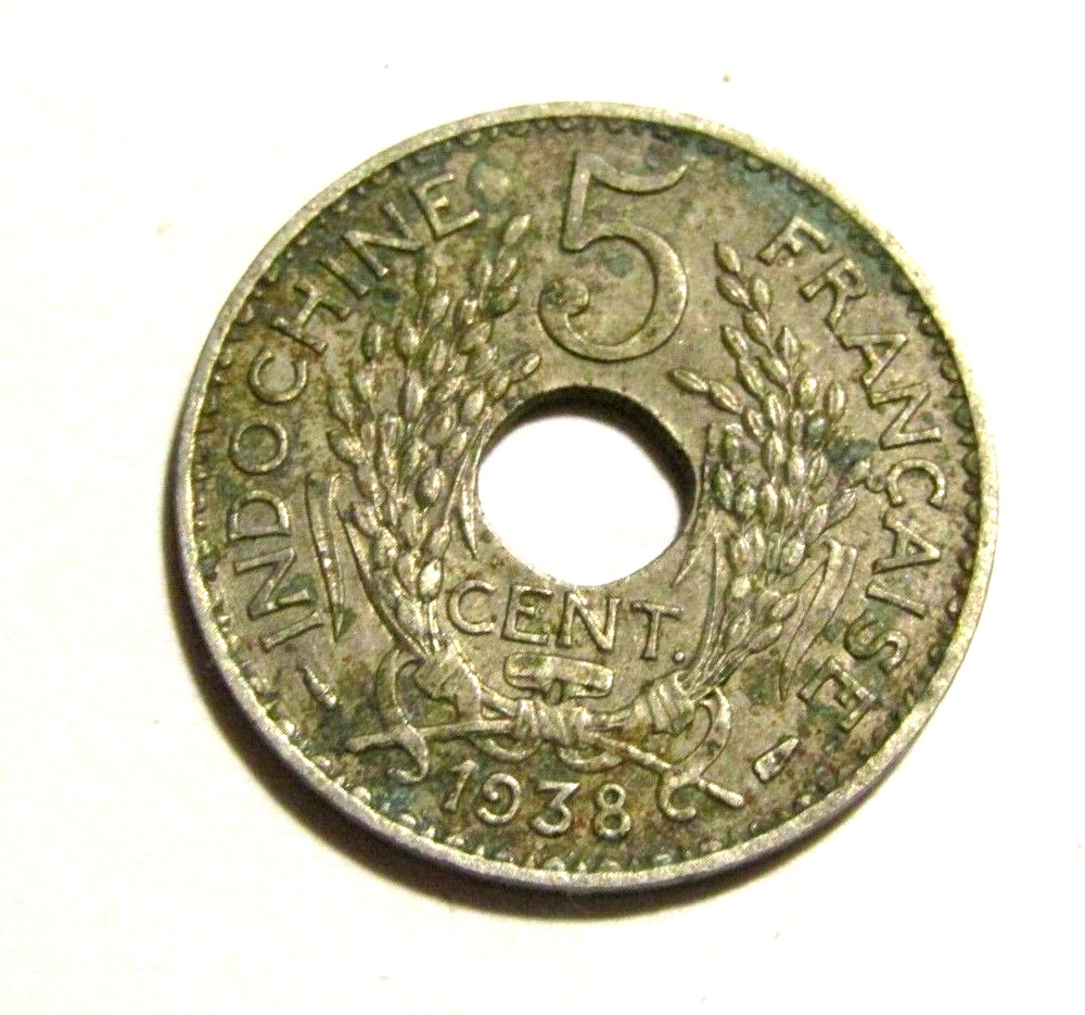 French Indo-China 1938 5 Centimes Coin