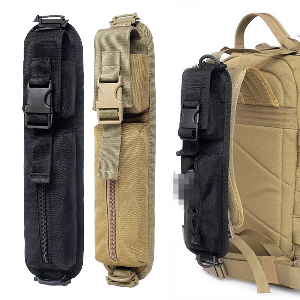 Tactical Molle Pouch Backpack Shoulder Strap Bag EDC Tool Pack Flashlight Pouch