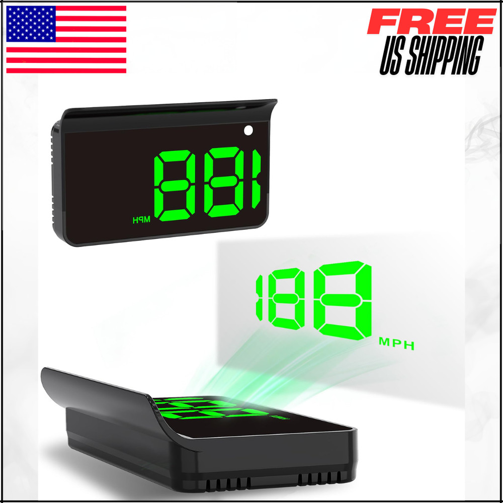 Universal Car GPS HUD Head Up Display Digital Speedometer USB Plug & Play Mph