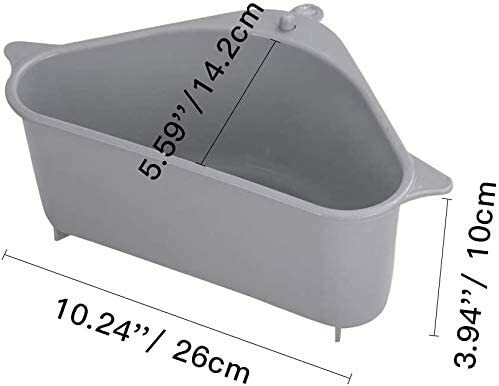 2 pack Triangle Colander Strainer Skimmer Basket Filter Drain Kitchen Sink Rack