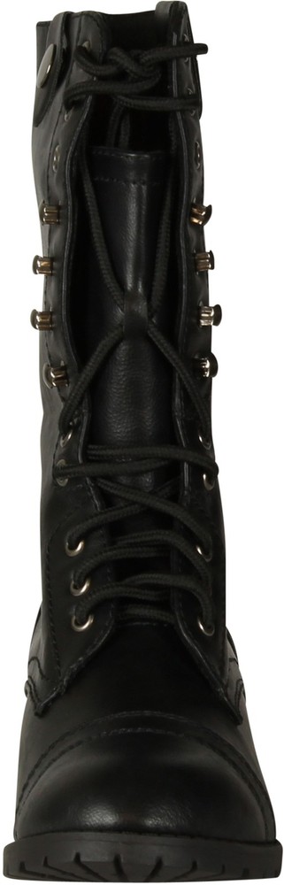Soda Oralee Fold-over Combat Boots