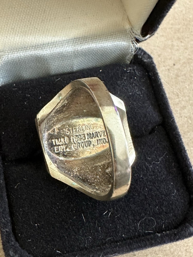 1993 RARE Spider-man Sterling Silver Ring Marvel Comics Planet Studios Size 11