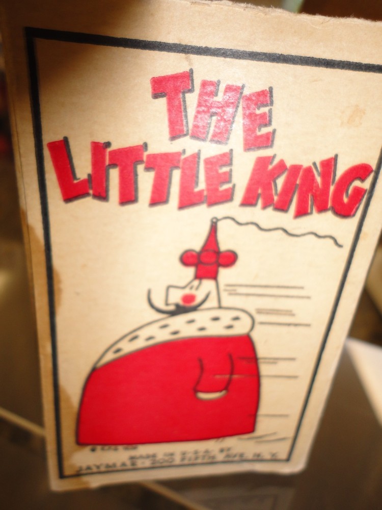 Original JAYMAR "The Little King" Pull-String Rolling Wooden Toy 1939.
