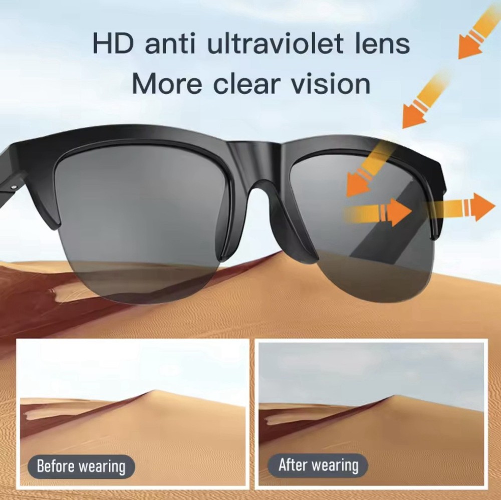 Touch Base Intelligent Bluetooth Galsses With Bone Conduction