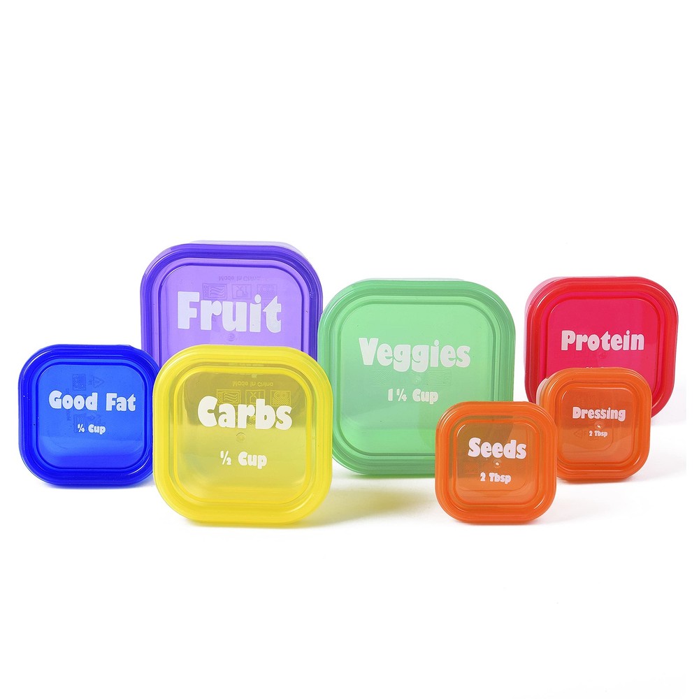 Efficient Nutrition Portion Control Containers DELUXE Kit Multicolor