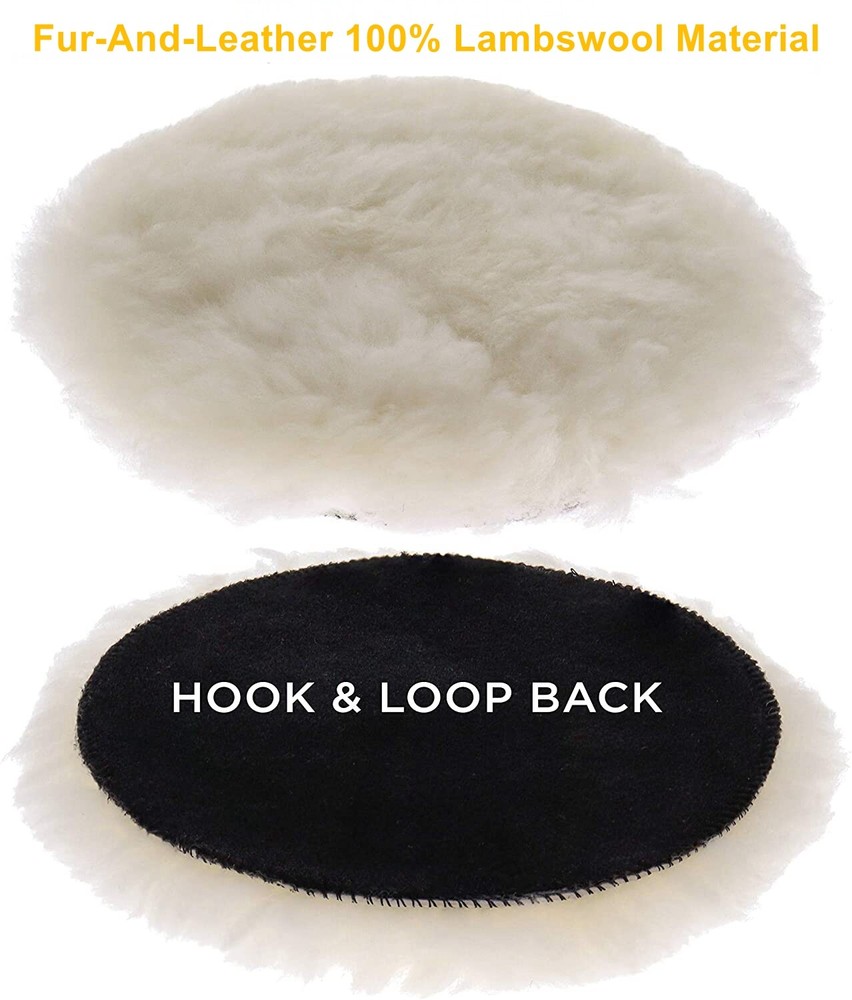 2/4 PACK 7 Inch Wool Buffing Pads Soft Car Buffer Backing Pads Polishing Wheels