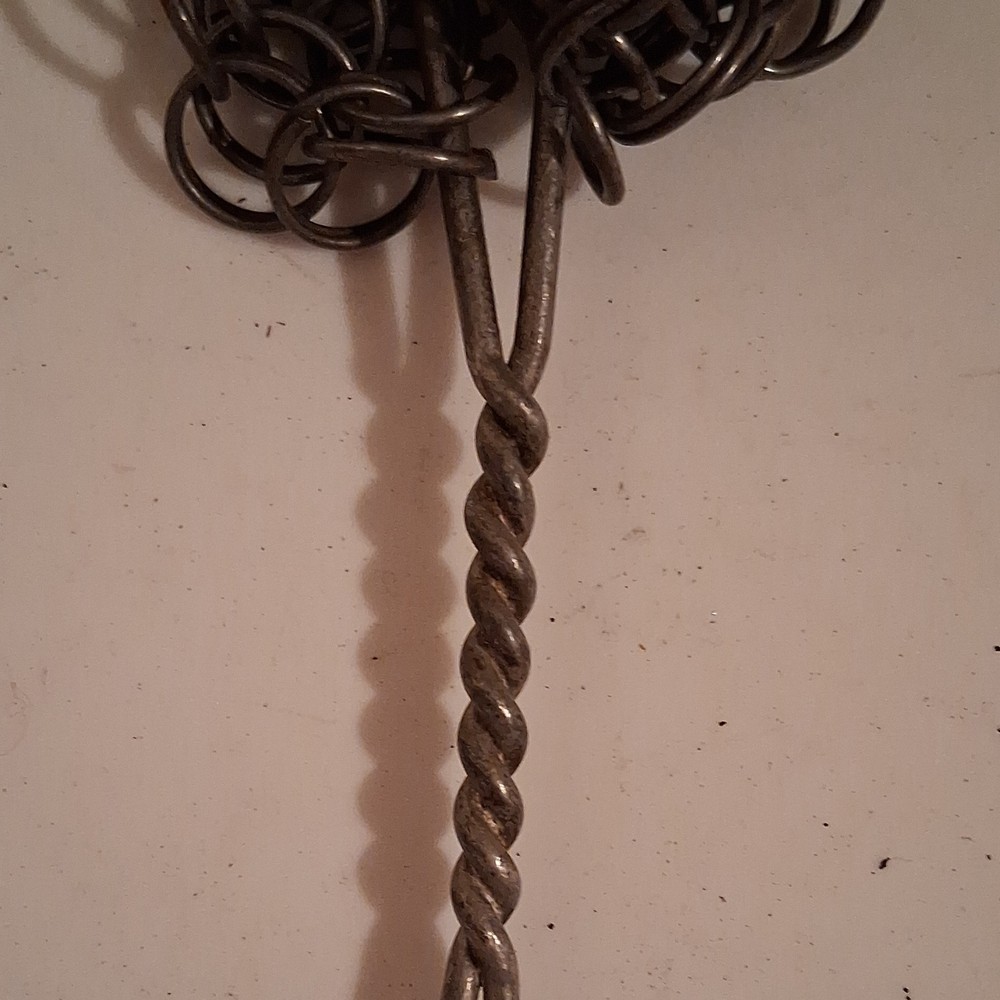 Dark Gray Metal Oval Manual Whisk Kitchen Tool with Handle