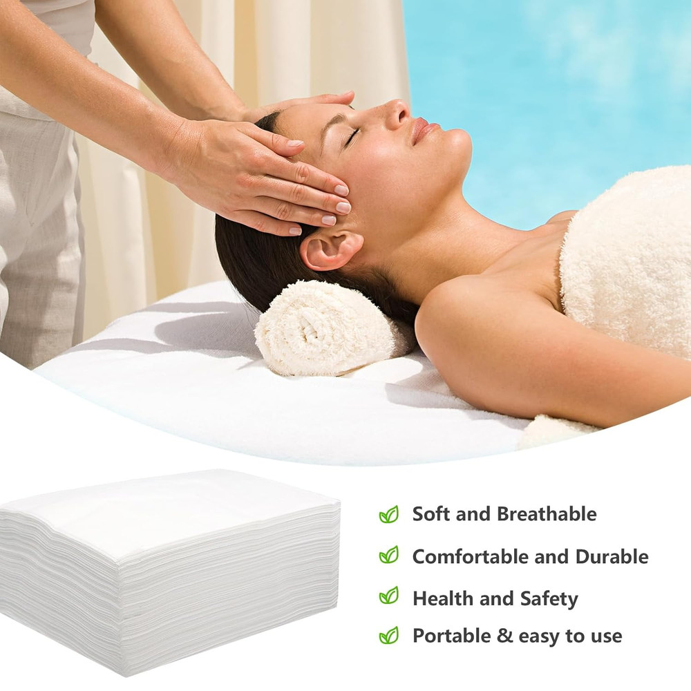 50pcs Massage Table Sheets, Disposable Bed Sheets Soft Non woven Fabric Spa Bed