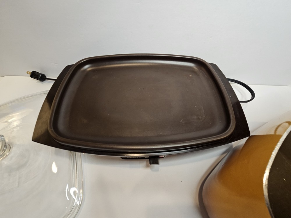 Vintage 70s West Bend Slow Cooker Rectangular Electric Buffet Server USA Tested