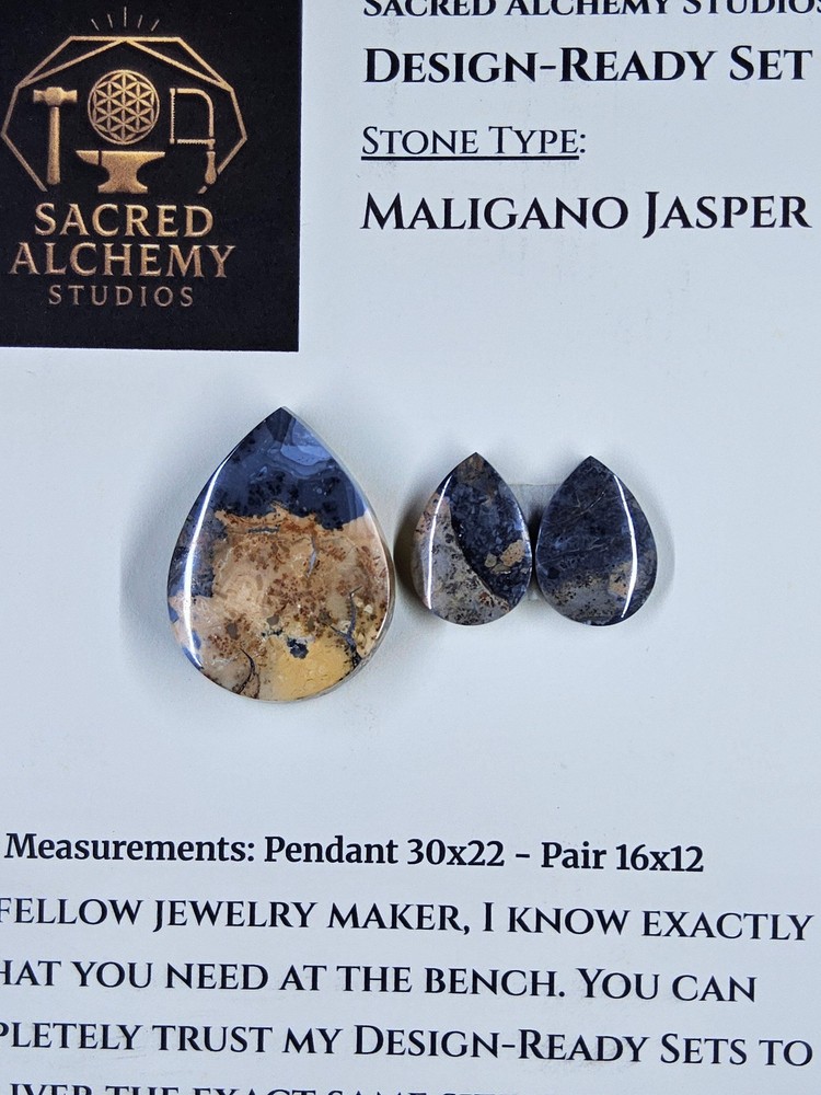 Tear Shape - Maligano Jasper - Design-Ready Set
