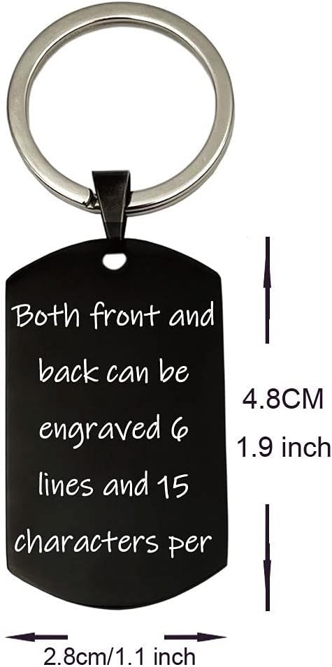 Personalized Keychains for Women Customized Key Chains Men Engraved Name Dog Tag