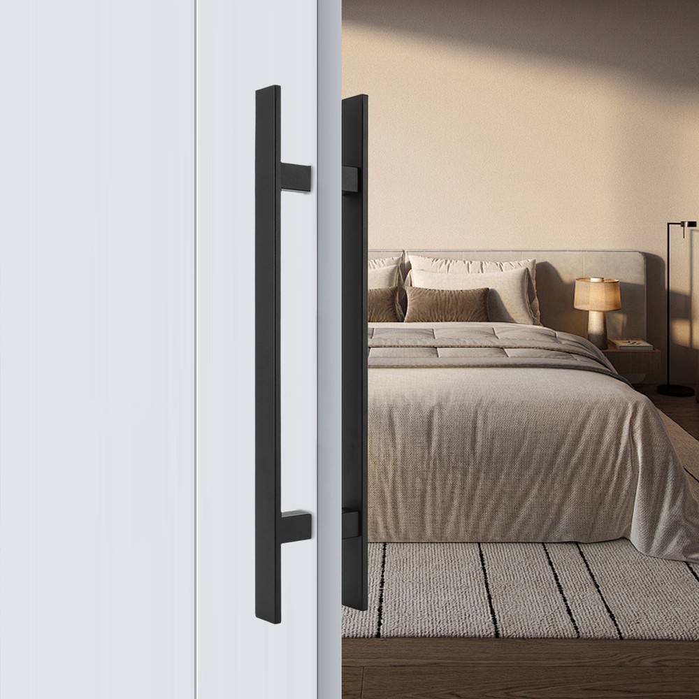 Stainless Steel Double Sided Push Pull Door Handle, H-shaped Door Pull Handle