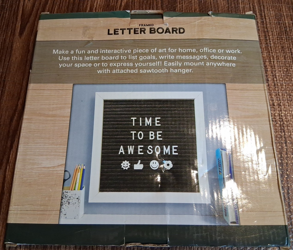Premier Finds Framed Letter Board
