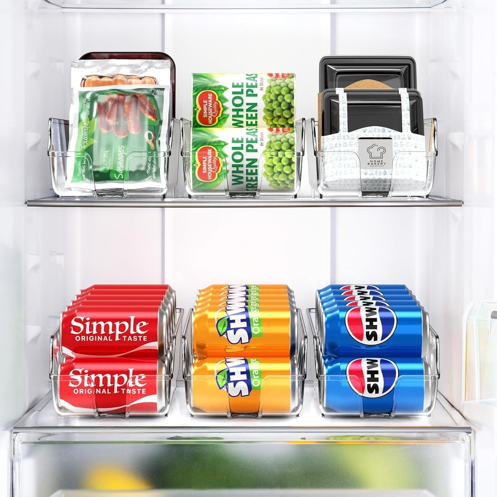 Space-Saving Soda Can Organizer for Refrigerator – Holds 12 oz Cans Effortlessly