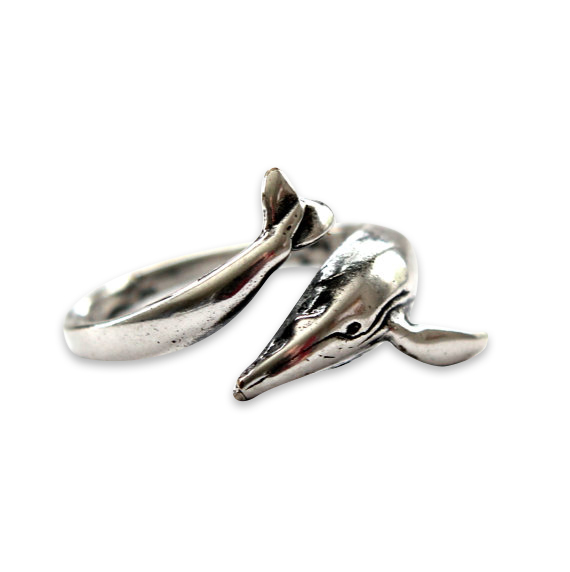 Humpback Whale Ring in Solid Sterling Silver 253
