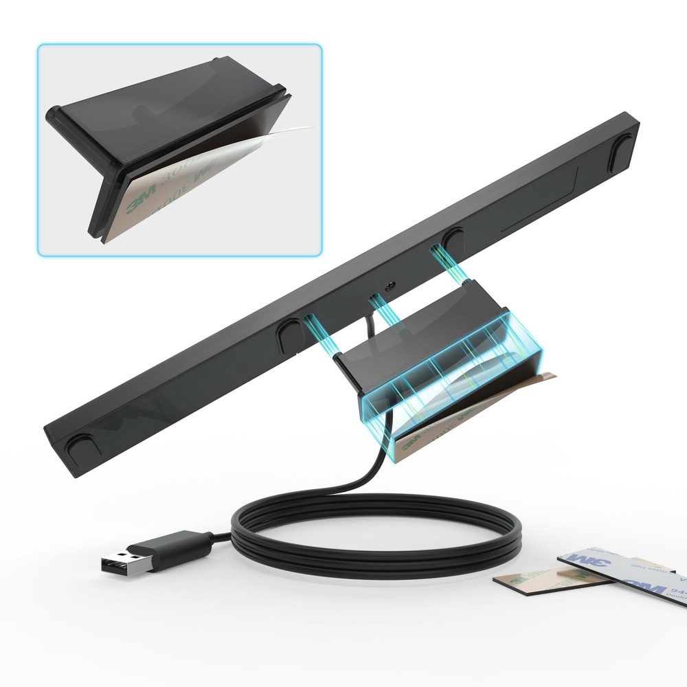 MAYFLASH W010 Wireless Sensor Dolphinbar for PC USB Wii Remote 1 Pack, black