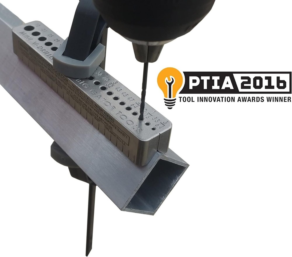 Versatile Mini V-Drill Guide - Straight Flute Design for Accurate Hole Placement