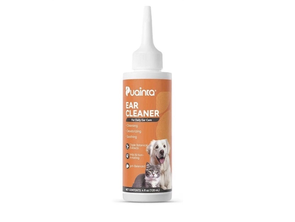 Puaintra Ear Cleaner Solution for Dogs - Cleansing, Deodorizing, 4 fl oz