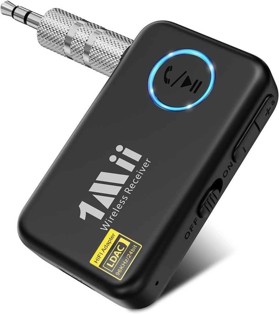 1Mii LDAC Bluetooth Aux Adapter for Car, Wireless 5.3 Receiver...