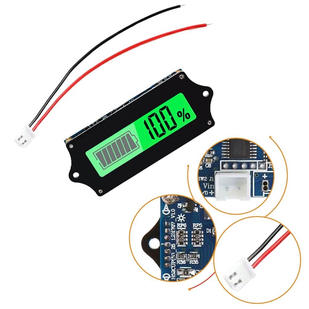 Batteries Capacities Monitored Easily with Compact LCD Design Features