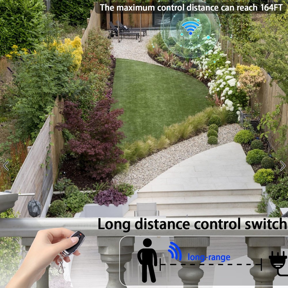 Extension Cord with Switch,Remote Control Extension Cable Waterproof Switch 1