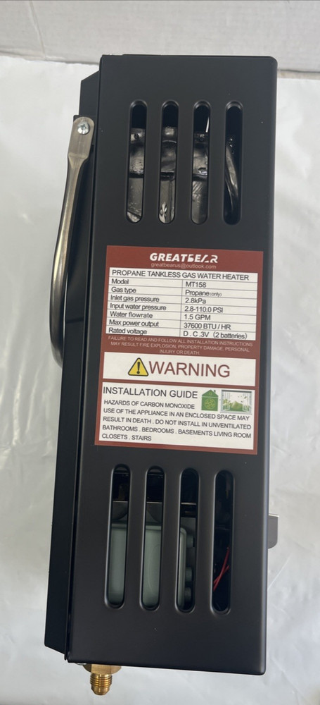Greatbear Tankless Water Heater Black