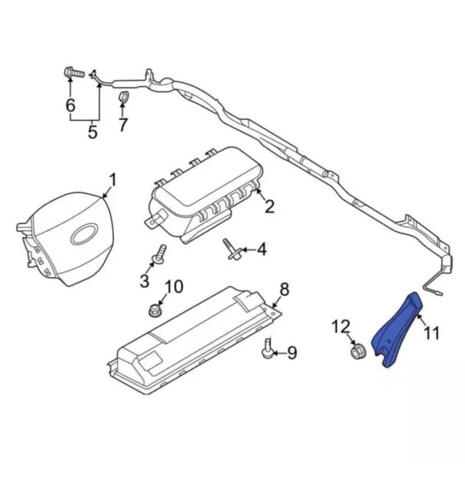 Ford MB5Z-78611D11-B Side Impact Inflator Module